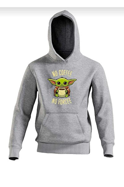 Elfa Tekstil Φούτερ με κουκούλα σε γκρι χρώμα, unisex, με στάμπα και oversize...