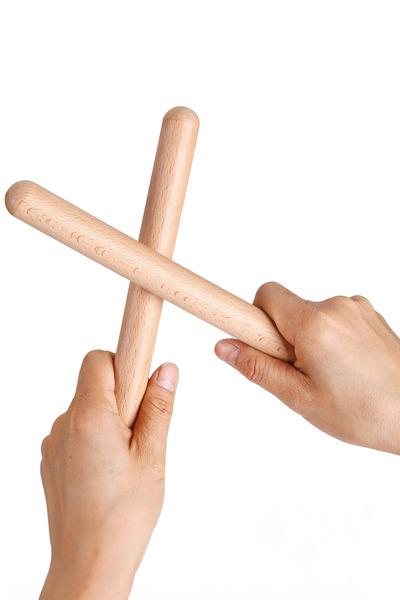 Soillium 25cm Ahşap Ritim Çubuğu 1 Çift (2 Adet) Anaokulu Çocuk Perkusyon Müz...