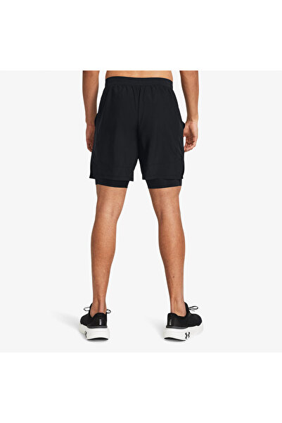 Under Armour Launch 7 inch 2in 1 Erkek Siyah Antrenman Şortu