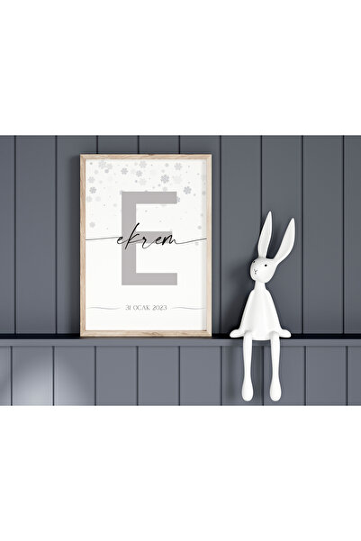 CKA Tasarım Patterned Name Chart for Children's and Baby's Room