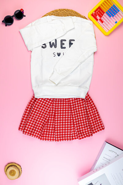Yalçınoğlu Children's Skirt Sweat Set