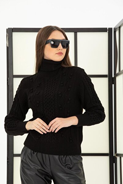 Rodi Women's Goffle Turtleneck Knitwear Blouse 11015