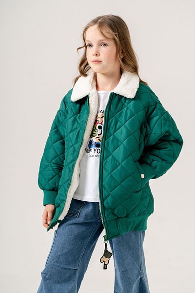 GİYİCEM Girl's Inside? Furry Cap Tone Puffer Coat
