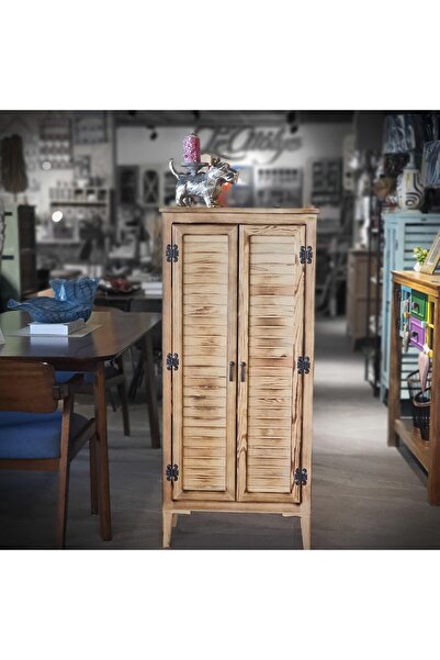 Le Atölye Çift Kapaklı Rustik Dolap Büyük Boy Naturel