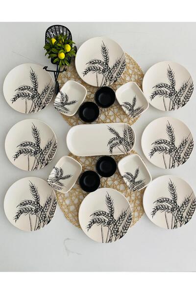 Keramika Black Spike Set for 8 Persons Breakfast