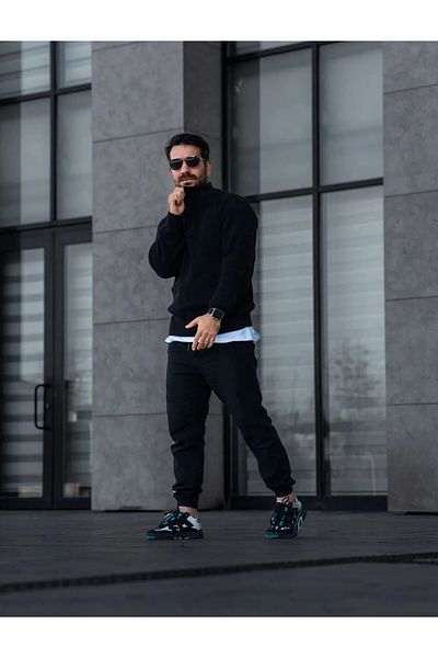 CULTURE BOUTIQUE Ανδρικό πουλόβερ με μισό φερμουάρ Lisy με όρθιο γιακά
