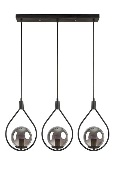 Modavize Deco Modern Design Cafe - Kitchen - Living Room - Dining Table Top Colored Glass 3-Piece Chandelier