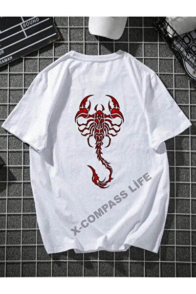 x-compass life Thsort Bumbac imprimat unisex Scorpion Design personalizat