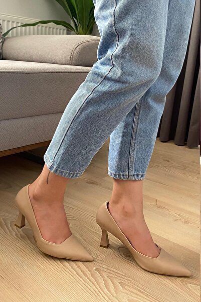 Preshley Women's Pael Nud Skin 7 cm Heeled Stiletto