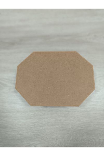 Kadim Bilge Wood Mdf Raw Unpainted Octagonal Small Box