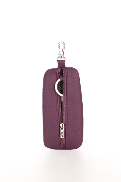 Aka Deri 009 Model Genuine Leather - Keychain Purple