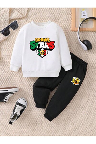 Massgai Set de trening personalizat din bumbac, cu imprimeu vizual, pentru co...