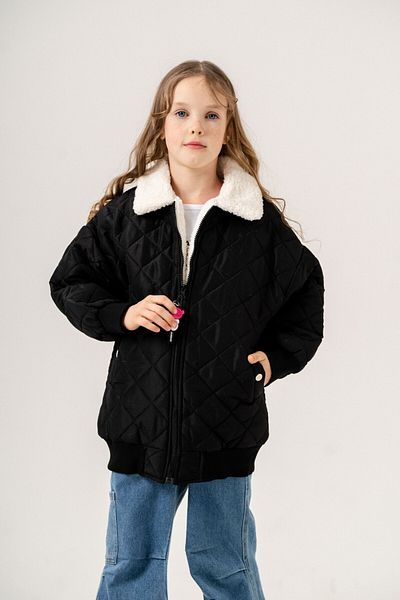 GİYİCEM Firl's Quilted Inflatable Coat with Fur Inside