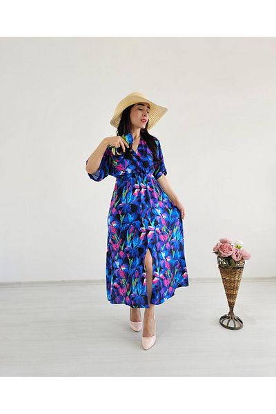 Altı Üstü Butik Rochie dublu cu fanta in fata