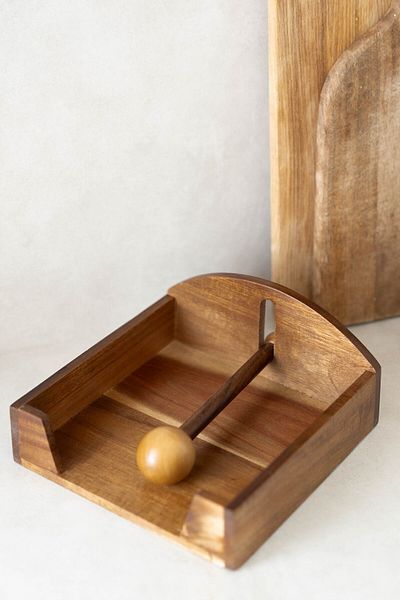 Dekorzdükkan Acacia Napkin Holder