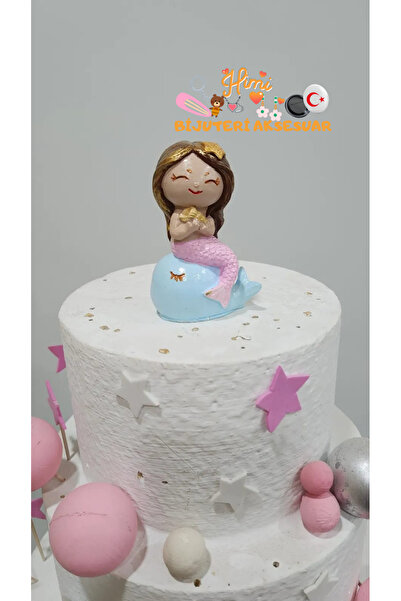 Himi Pasta Süsleri Deniz Kızı Kız Erkek Maket Kürdanlı Pasta Süsü Doğum Günü ...