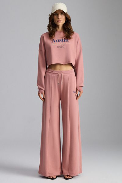 GRIMELANGE LEYAN Damen-Jogginghose aus Bio-Baumwolle Dusty Rose
