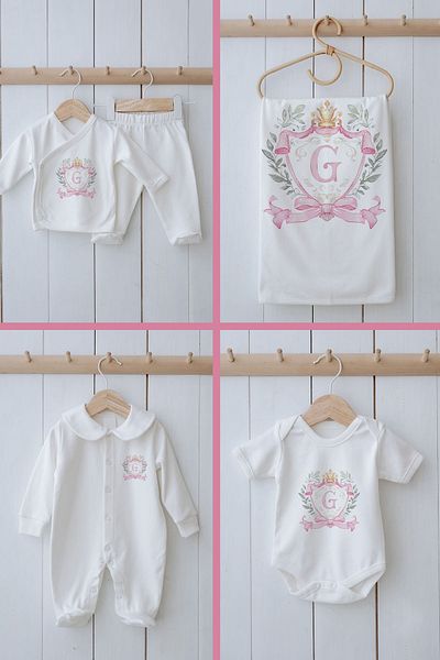 Tuğba Kuğu Pink Royal Series - Organic 11-Piece Hospital Release - Letter g
