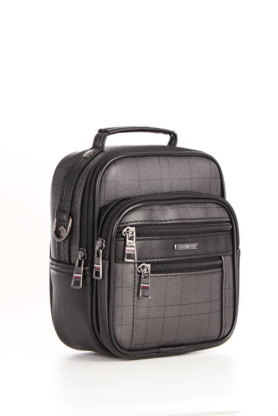 Newish Polo 2045 Küçük Boy Kasasız Ekose El ve Omuz Çantası SİYAH