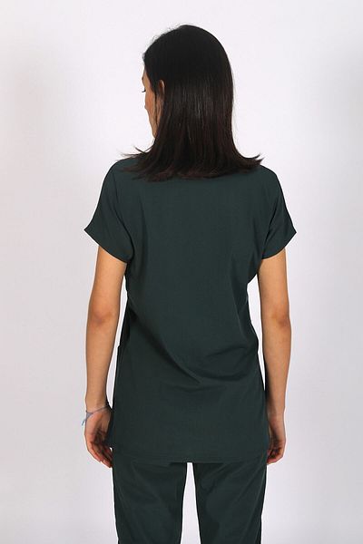 Pratik Medikal Green Single Top Duck - Lycra Bat Sleeve Nurse Jersey