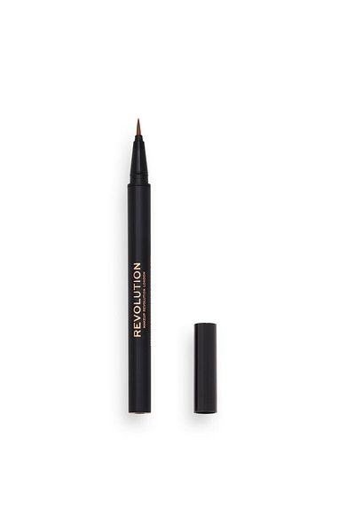Revolution Hair Stroke Brow Pen - Eyebrow Pencil Light Brown