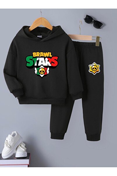 Massgai طقم بدلة رياضية قطنية خاصة مطبوعة بصريًا للأطفال من Brawl Stars