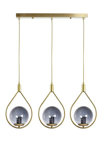 Modavize Deco Modern Design Cafe - Kitchen - Living Room - Dining Table Top Colored Glass 3-Piece Chandelier