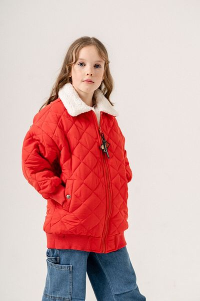 GİYİCEM Firl's Quilted Inflatable Coat with Fur Inside