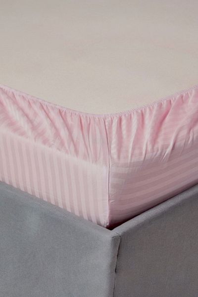 Alla Turca Cotton Satin 100X200 Elastic Sheet Set - Powder