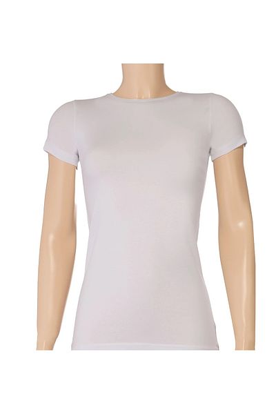 Yıldız Çamaşır Tricou pentru femei cu mânecă scurtă din Lycra cu gâtul zero