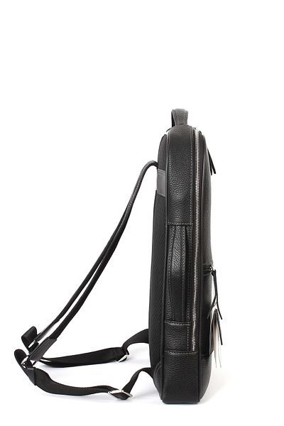 Aka Deri 908 Model Unisex Black Genuine Leather Backpack - Water Resistant, Multi-Compartment