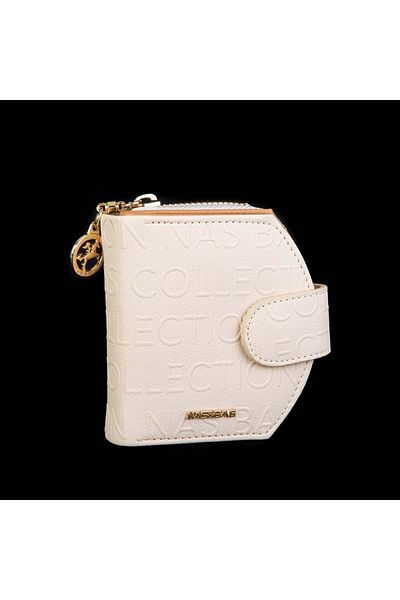 Nas Bag Women's Multifunctional Wallet Cream Camel Embossed