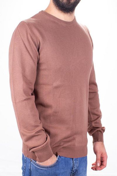 Twister Jeans Pulover pentru bărbați Twister 3621 Brown Crew Neck