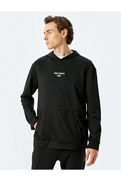 Koton Sport-Sweatshirt aus Interlock-Stoff mit Kapuzen-Slogan-Print