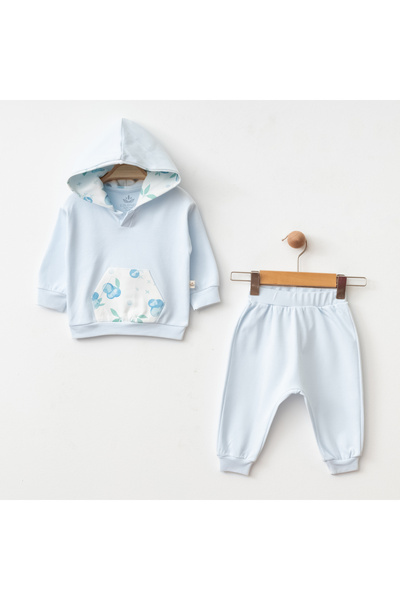 ESLENZA Eslanza Baby Boy Blue 2-Piece Pajama Set
