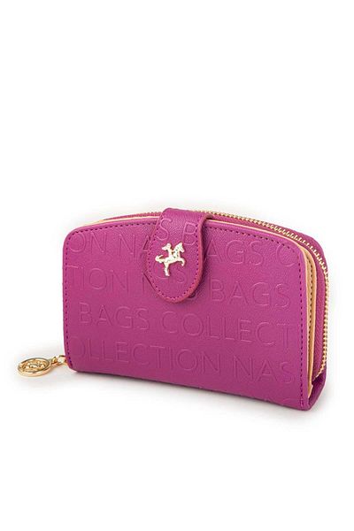 Nas Bag Women's Multi-Card Compartment Wallet Cherry Camel Embossed