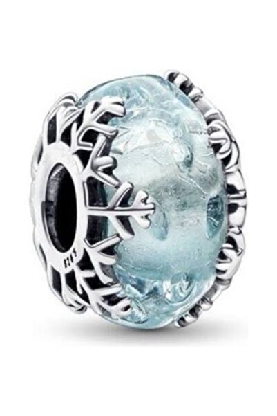 Zeich Aksesuar Buz Mavisi Kar Tanesi Murano Charm