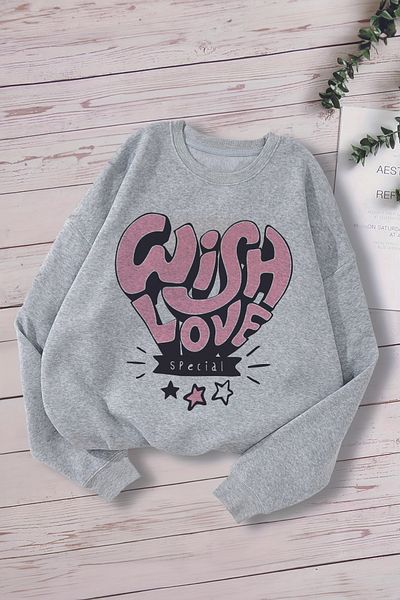 MYADA Wish Love 19204 - Суитшърт със специален щамп