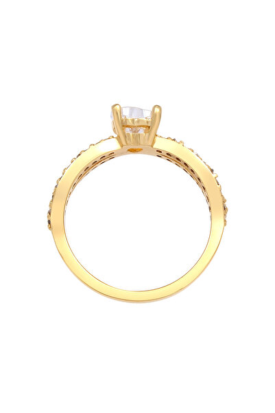 ELLI Zásnubní prsten se zirkony ze sterlingového stříbra 925, zásnubní prsten se zirkony