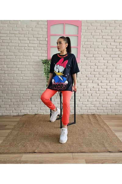 Altı Üstü Butik Σετ αθλητικών φόρμας Duck Character Print