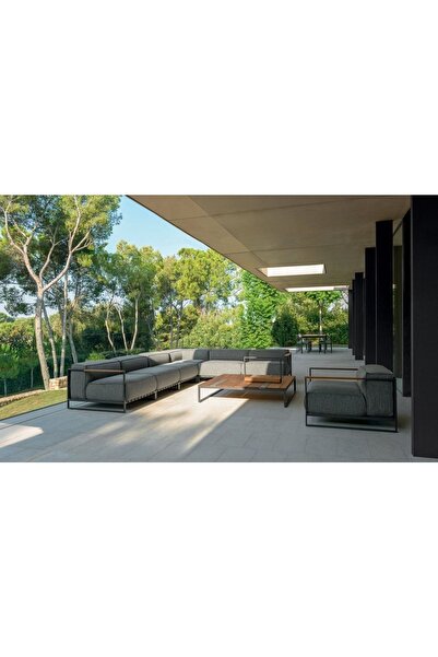 Passion Latte Dekoratif Bahçe Mobilyası Takımı Dış Mekan Köşe Oturma Grubu L ...