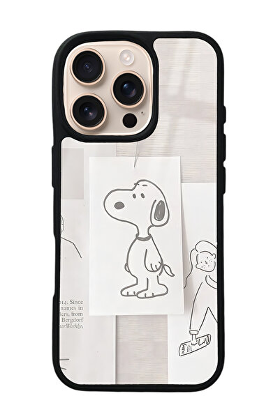 Spoyi iPhone 16 Pro Snoppy Tasarımlı Glossy Telefon Kılıfı