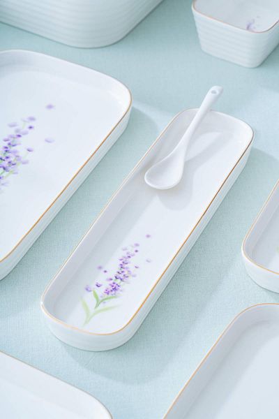 ACAR Lavander 45 Piece Breakfast/Dinner Set