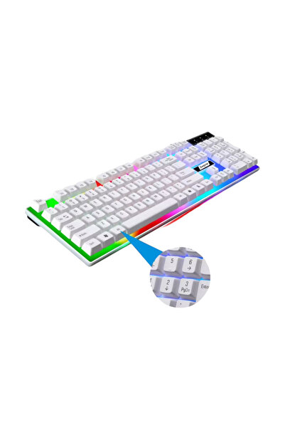 SNEXPRES Profesyonel Oyuncu Klavye Mouse Set Işıklı Rgb Aydınlatmalı Set