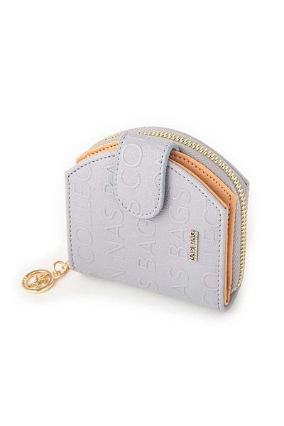 Nas Bag Women's Multifunctional Wallet Gray Camel Embossed