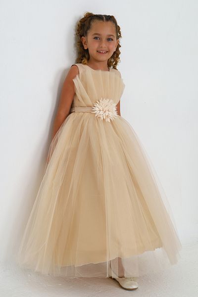 Pantulux Girl's Laminated Wedding Dress Birthday Party Special Occasion Dress