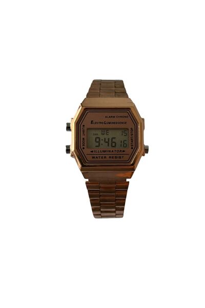 ulaşaksesuar Retro Model Alarm/kronometre Dijital Pembe Renk Kadın Kararmaz P...