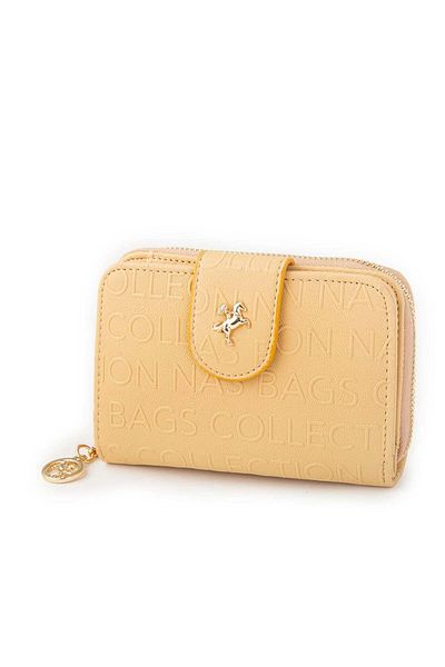 Nas Bag Women's Horizontal Wallet Yellow Embossed