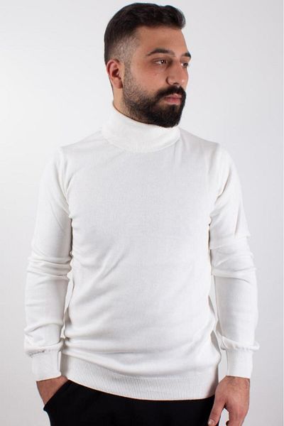 Twister Jeans Twister 3623 Ecru Turtleneck Men's Sweater
