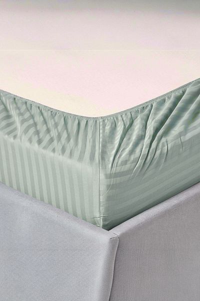 Alla Turca Mint Green 160X200 Cotton Satin Elastic Sheet Set
